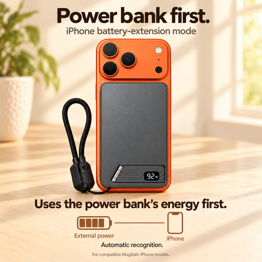 External battery mode for compatible MagSafe iPhone models